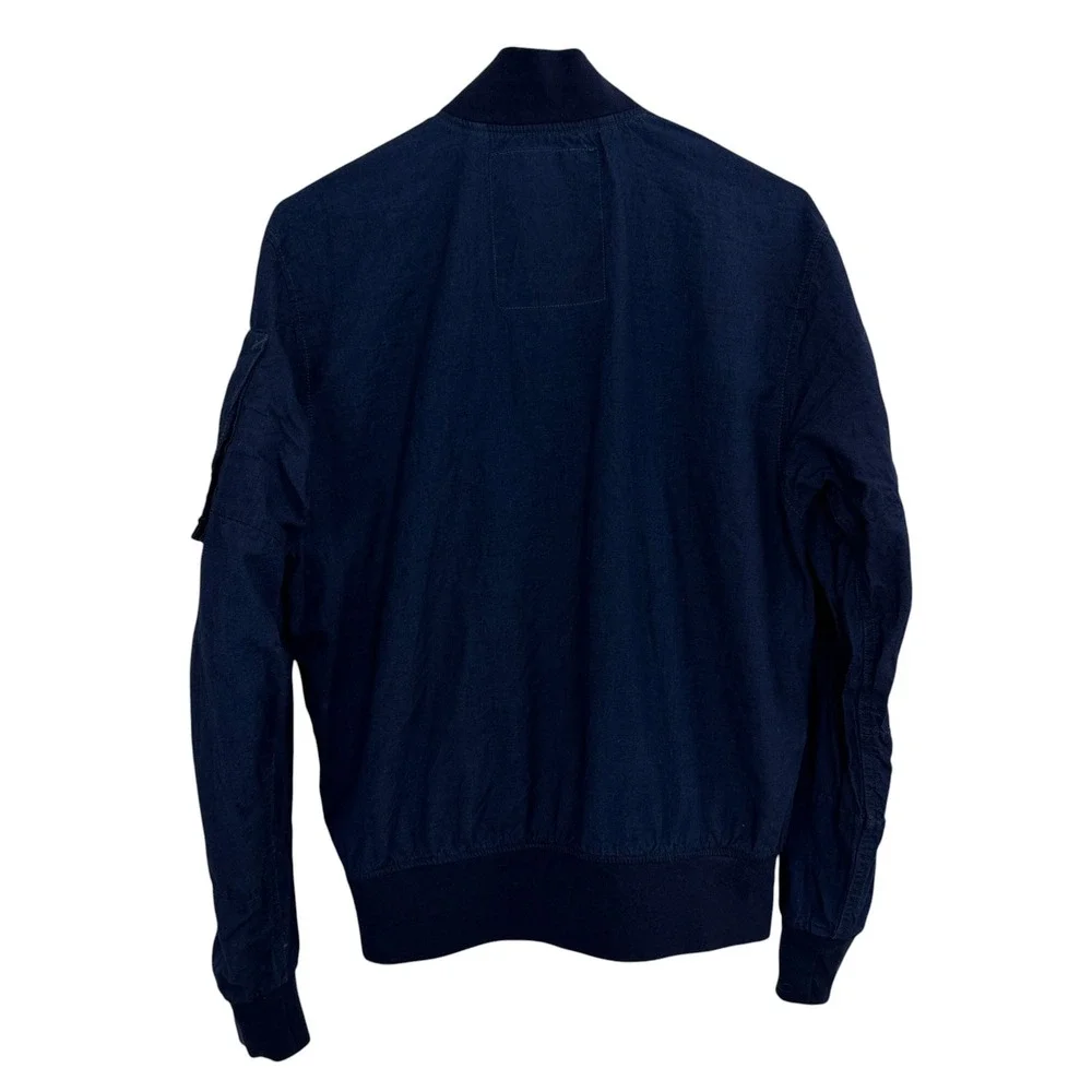 G-Star Raw Rackam DC Bomber Jacket Mens Small Navy Blue Denim D04536-6101-082